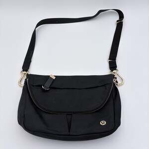 Lululemon All Night Festival Bag 5L Black with Gold Hardware Crossbody